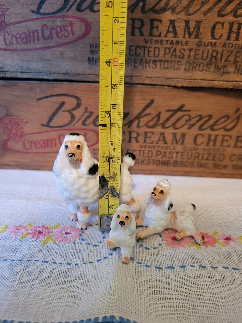 Vintage Porcelain Poodle Figurines Etsy