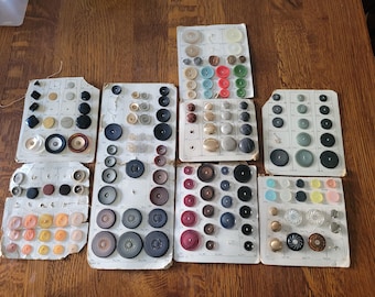 Vintage Button Store Display Cards, salesman sample cards