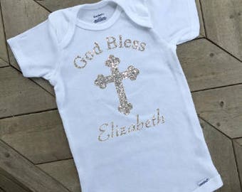 christening onesie for boy