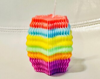 Rainbow Designer Art Candle