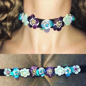 Sea Breeze Sequin Choker image 1