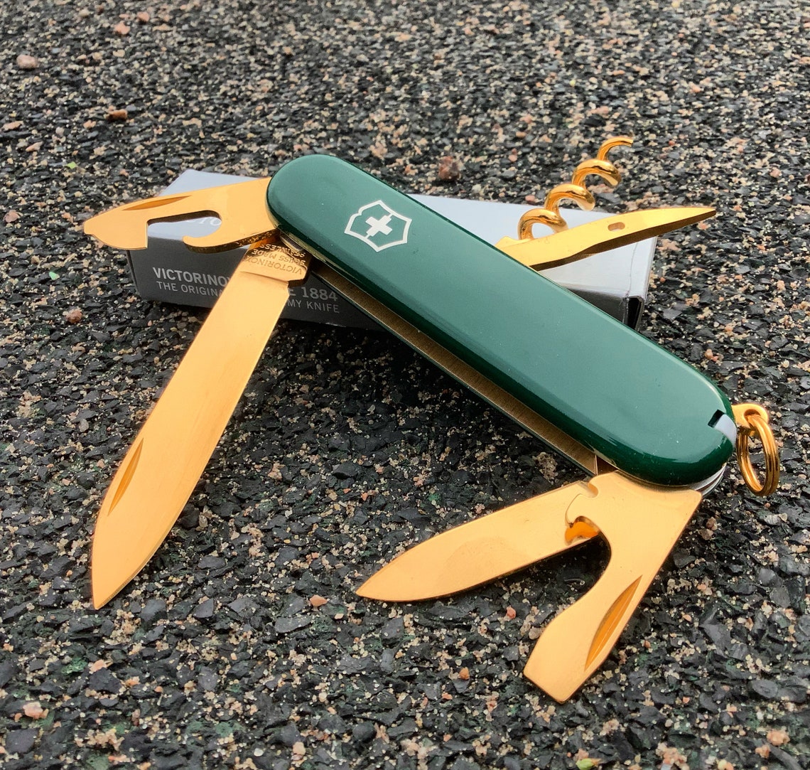 Victorinox Swiss Army Knife Spartan Green 91 mm gold Etsy