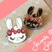 Bunny Flower Crown Enamel Pin Seconds