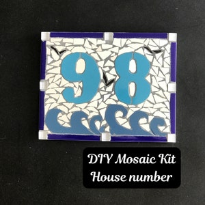 DIY Mosaik Hausnummer Kit: Beach Style Keramik Ziffern