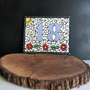 Benutzerdefinierte Hausnummer Schild: Mosaik Hausnummer