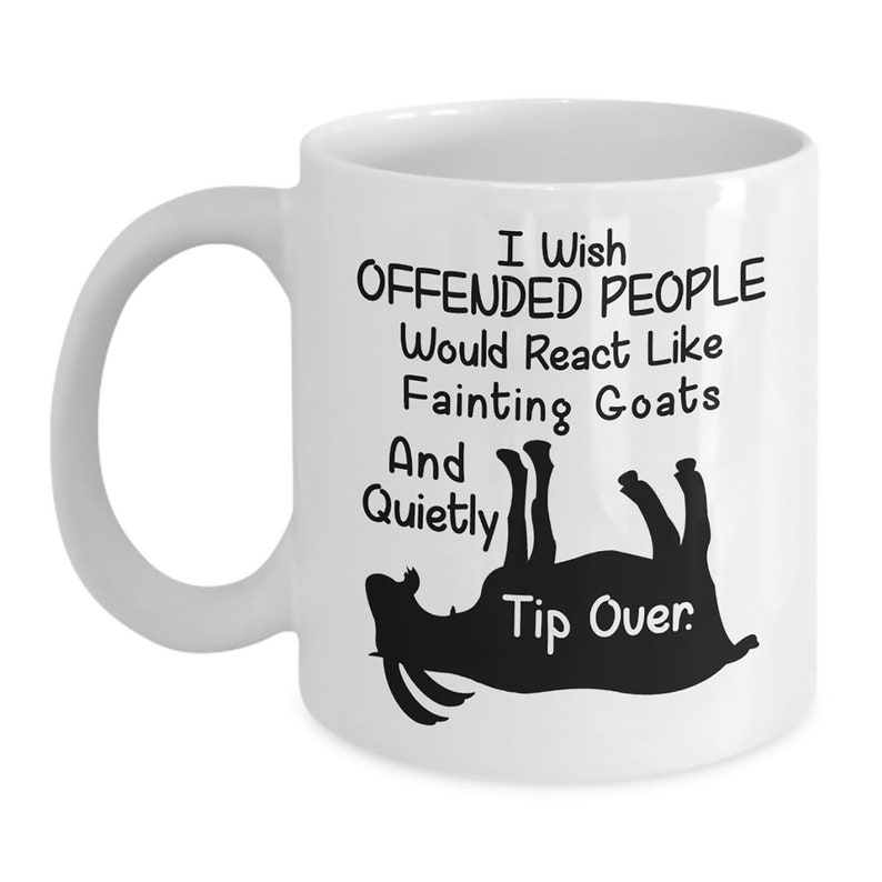 OFFENDED PEOPLEFainting GOATSCoffee MugGift Mug Gag image 0