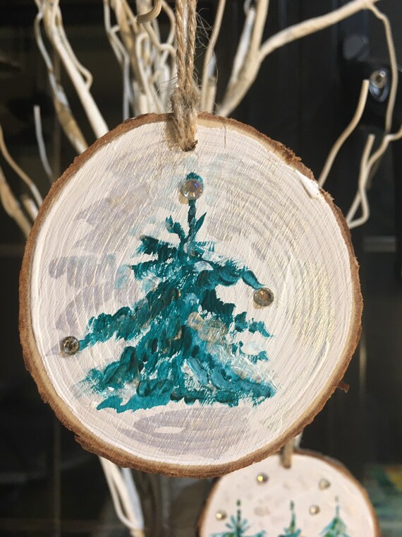 Download Christmas Decorations Wood Slice Etsy PSD Mockup Templates