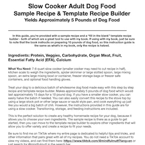 Recipe Builder Template Make Fresh Healthy Dog Food at Home Homemade Holistic Adult Dog Food Recipes Great Topper Choose Your Ingredients