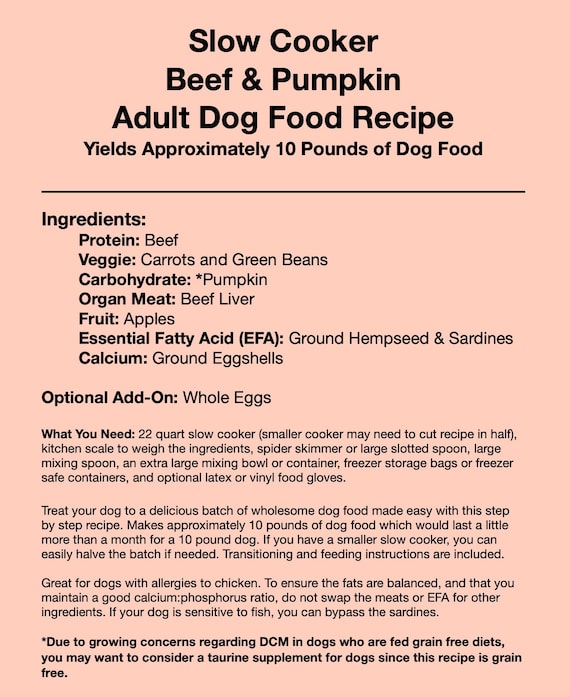 Ground Beef Making Healthy Dog Food Slow Cooker Beef Pumpkin Adult