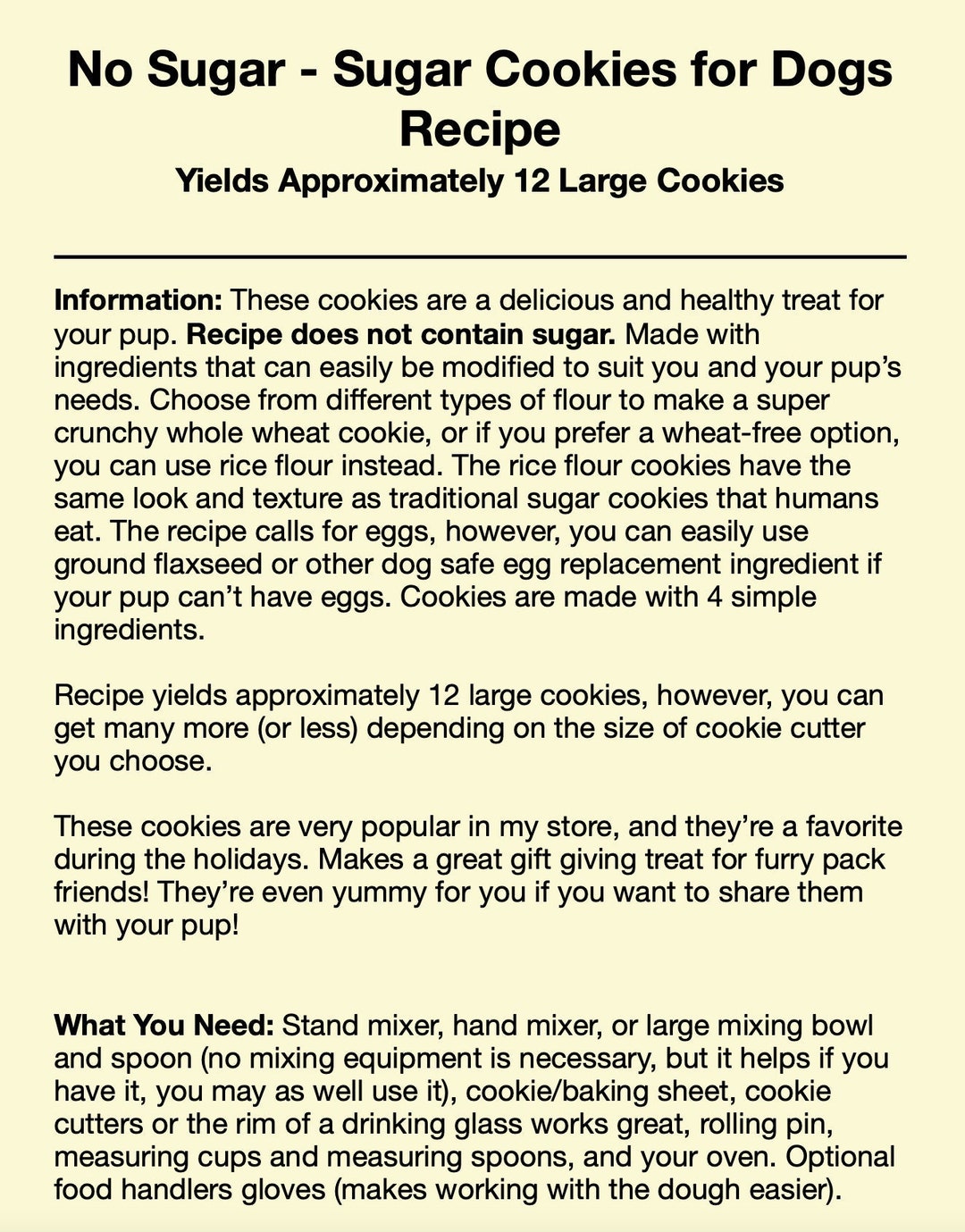 No Sugar Sugar Cookies for Dogs Recipe, Homemade Dog Cookies, Home