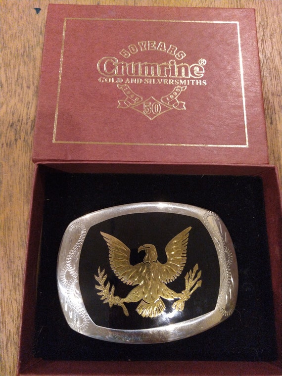 Vintage Colorado Silver Star eagle belt buckle