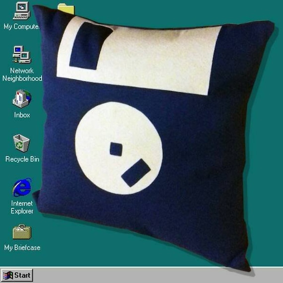 Floppy Disk Different Colors Original Nerd Pillow 40x40 Etsy