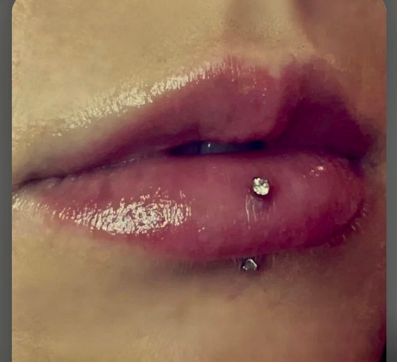 Dainty vertical 2024 labret jewelry