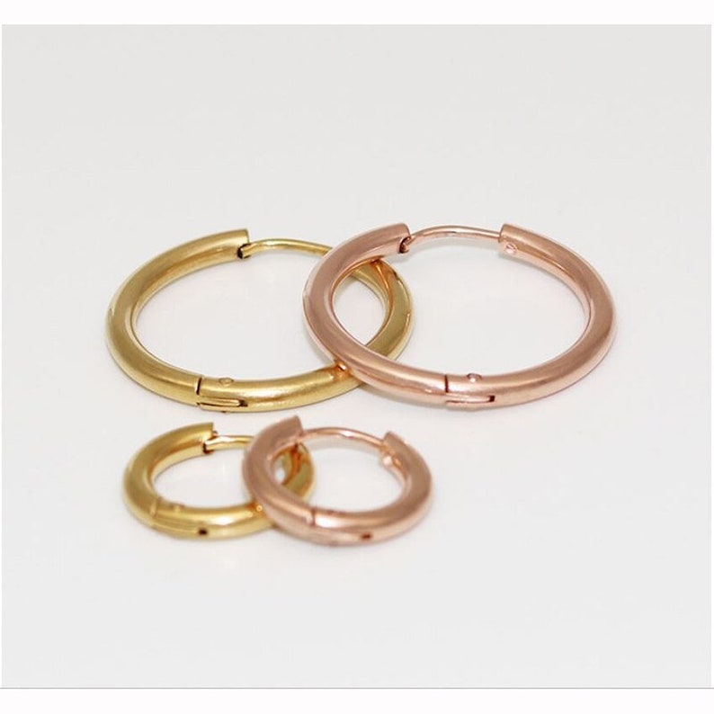 Single 10 Gauge G23 Titanium Hoop Earring Unisex and Etsy Australia