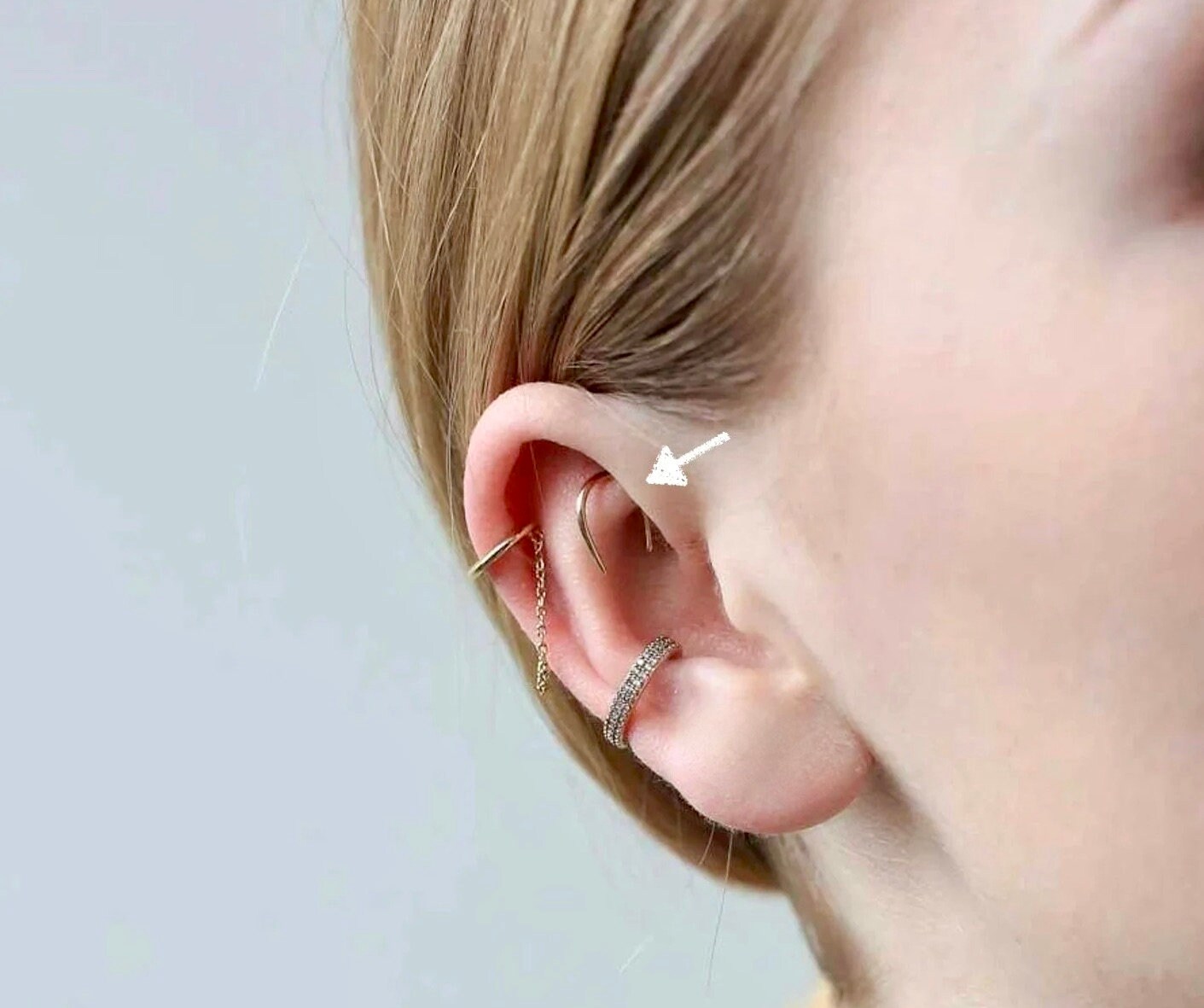 Horseshoe rook piercing deals
