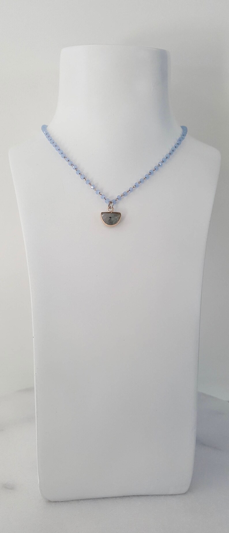 Raw Natural Quartz Bead Necklace