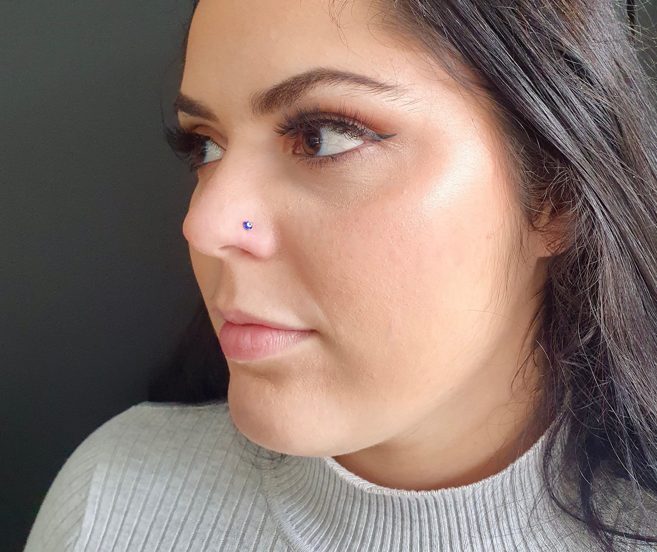 Nose Ring Double Endless Choose Your Gauge, Diameter And Metal Precious