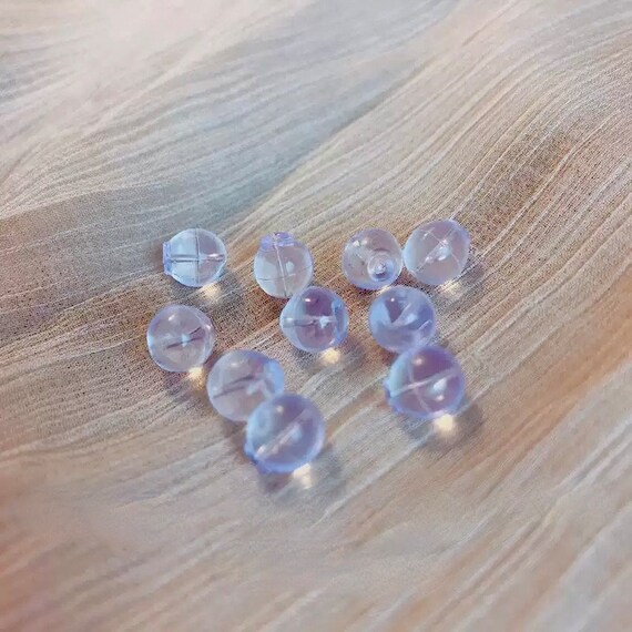 Clear Hypoallergenic Soft Plastic Earring Backings for Post & Stud