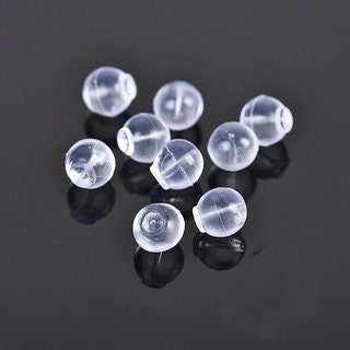 30pcs X Rubber Silicone Earring Backs 