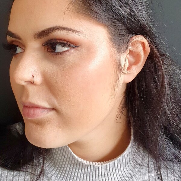 Thin Nose Ring Etsy