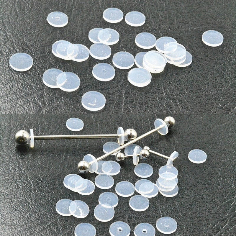 100pcs/lot 11mm Silicone Rubber Earring Clasps, Ear Nuts, Earrings Jewelry  Accessories Plugs, Earring Back Ear Stud Findings For DIY Crafting Jewelry