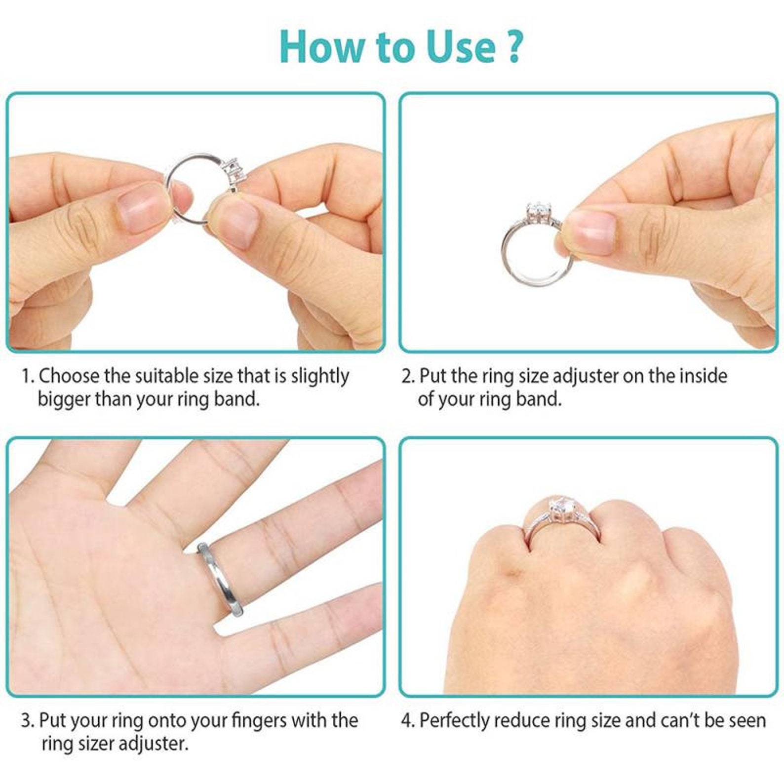 Invisible Silicone Ring Sizer Etsy Invisible Silicone Ring Sizer Etsy