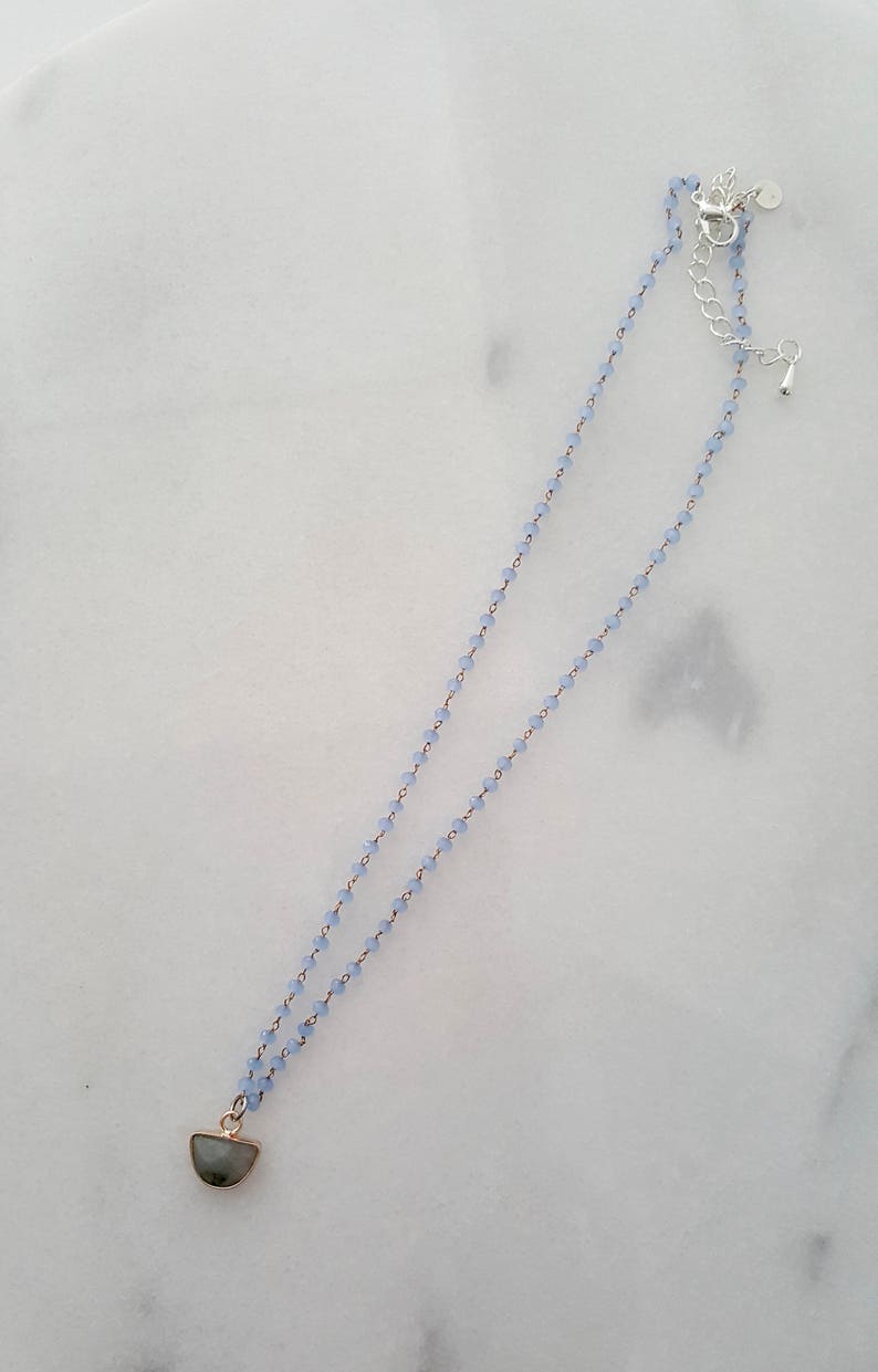 Raw Natural Quartz Bead Necklace