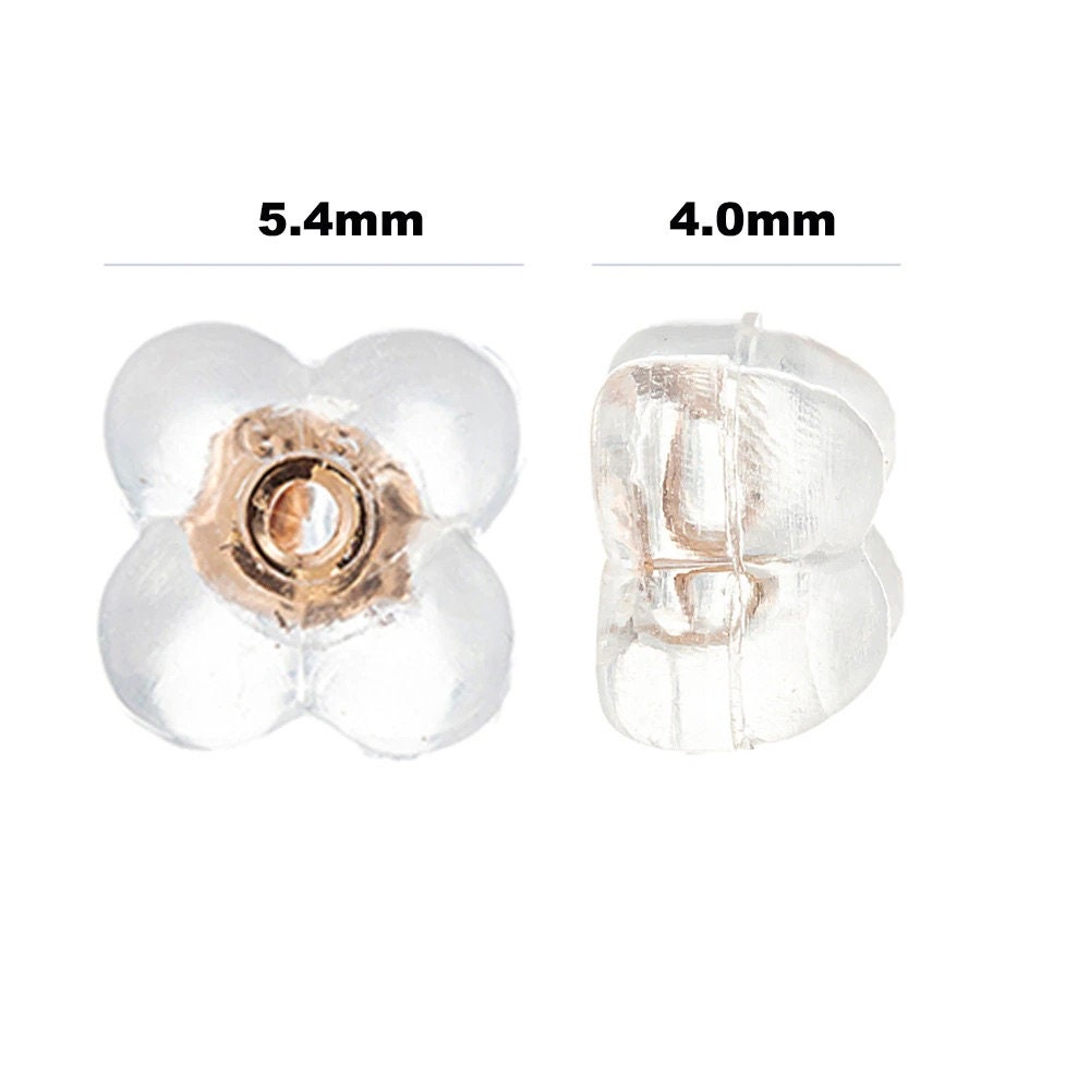 Clear Hypoallergenic Soft Plastic Earring Backings for Post & Stud