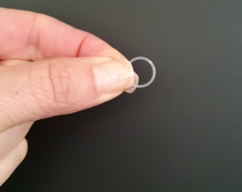 Discreet, Flexible, Bioplast Invisible Septum, Labret, Ear Piercing, Clear Or Glitter Body Jewellery