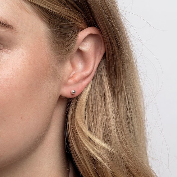 Titanium rose gold earrings deals