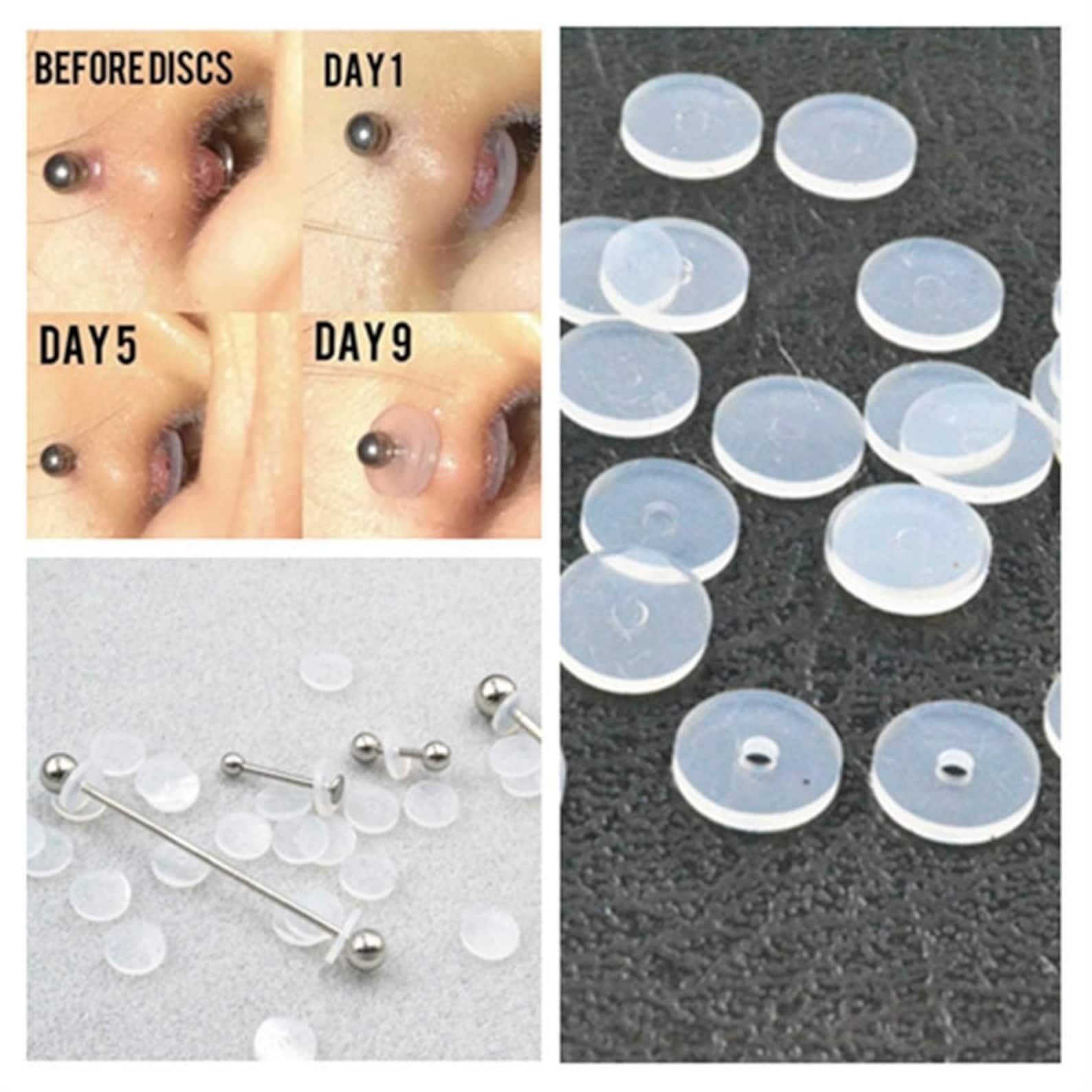 Invisible Earring Stabilisers Silicone Healing Discs Etsy