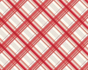 Britse Invasie - Plaid Red Door Riley Blake Designs Katoen Quilting Stof per meter (1,1 yard)