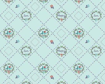 Tasha Noel - Country Girls - Birds Aqua By Riley Blake Designs Cotton Quilting Fabric by meter (1.1 yard) Tasha Noel - Country Girls - Birds Aqua By Riley Blake Designs Cotton Quilting Fabric by meter (1.1 yard) Tasha Noel - Country Girls - Birds Aqua By Riley Blake Designs Cotton Quilting Fabric by meter (1.1 yard) Tash