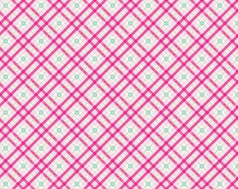 Melly and Me - Sweet Home - Plaid Pink By Riley Blake Designs Cotton Quilting Fabric by meter (1.1 yard)
