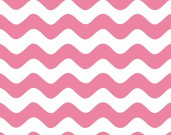 Wave in Color Hot Pink Door Riley Blake Designs Katoen Quilting Stof per meter (1,1 yard)