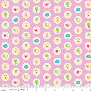 Melly and Me - Sweet Home - Spots Green By Riley Blake Designs Cotton Quilting Fabric by meter (1.1 yard)