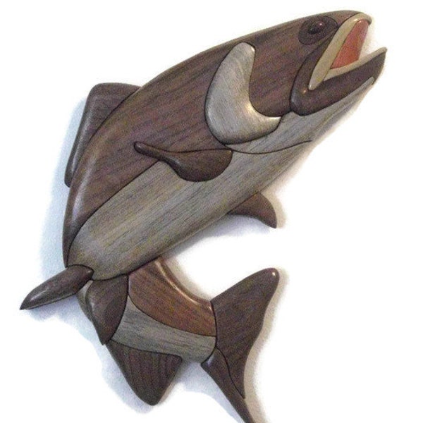 Jumping trout Intarsia pattern / intarsia pattern