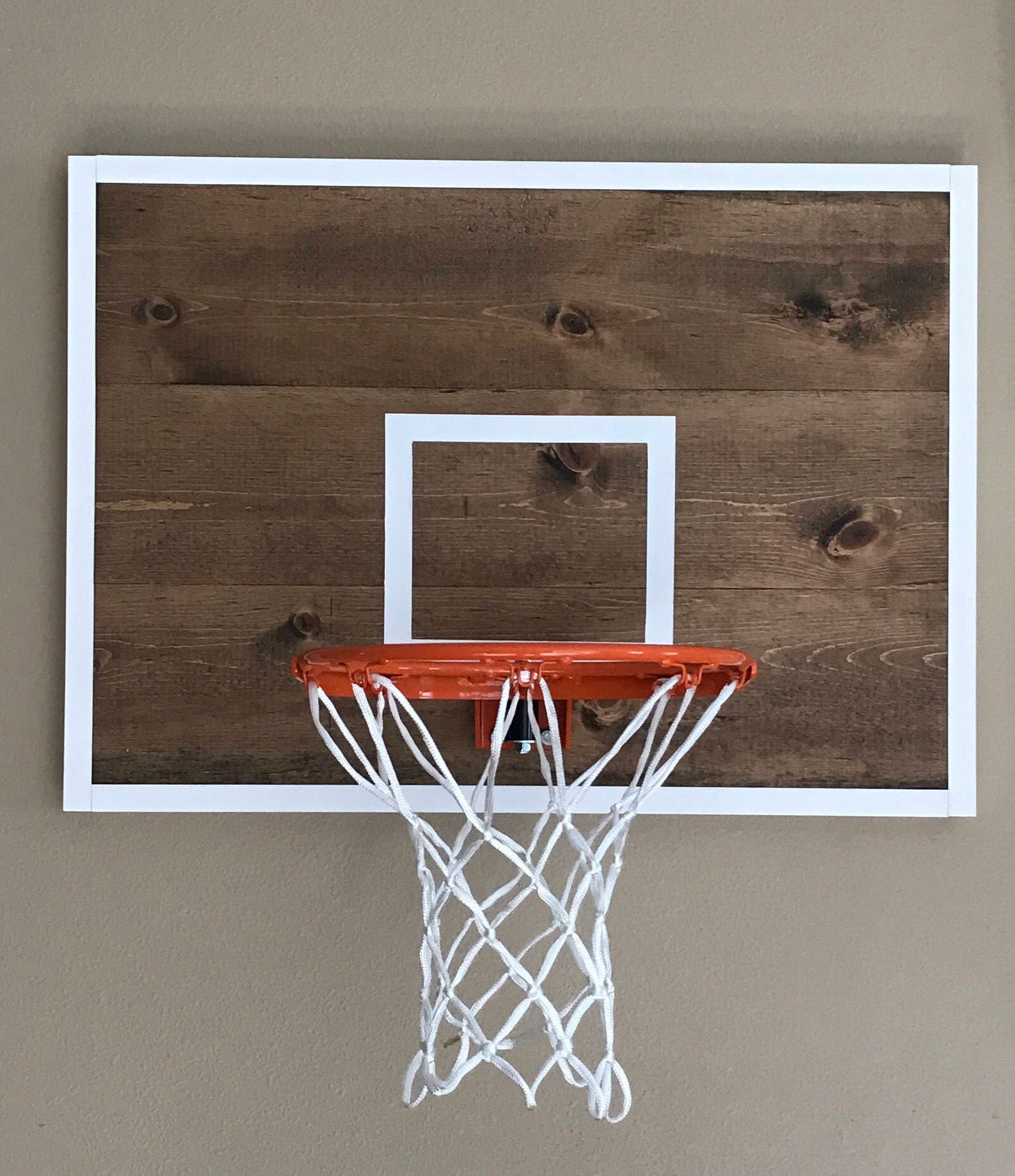Rustic Basketball Hoop Etsy