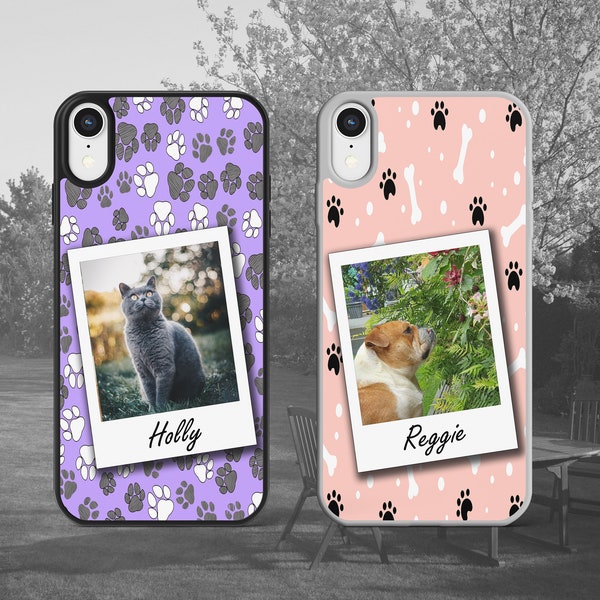 Personalised CAT or DOG Custom Phone Case for most iPhone, iPod and Samsung Galaxy choice of 2 designs YOU choose image and name • pet •