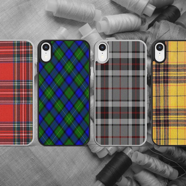 Tartan / plaid phone case designs - You choose the design! for most iPhone, iPod and Samsung Galaxy Blackjacks Red tartan blue tartan