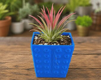Lego Design Succulent Planter - Flower Pot, Air Plant Holder