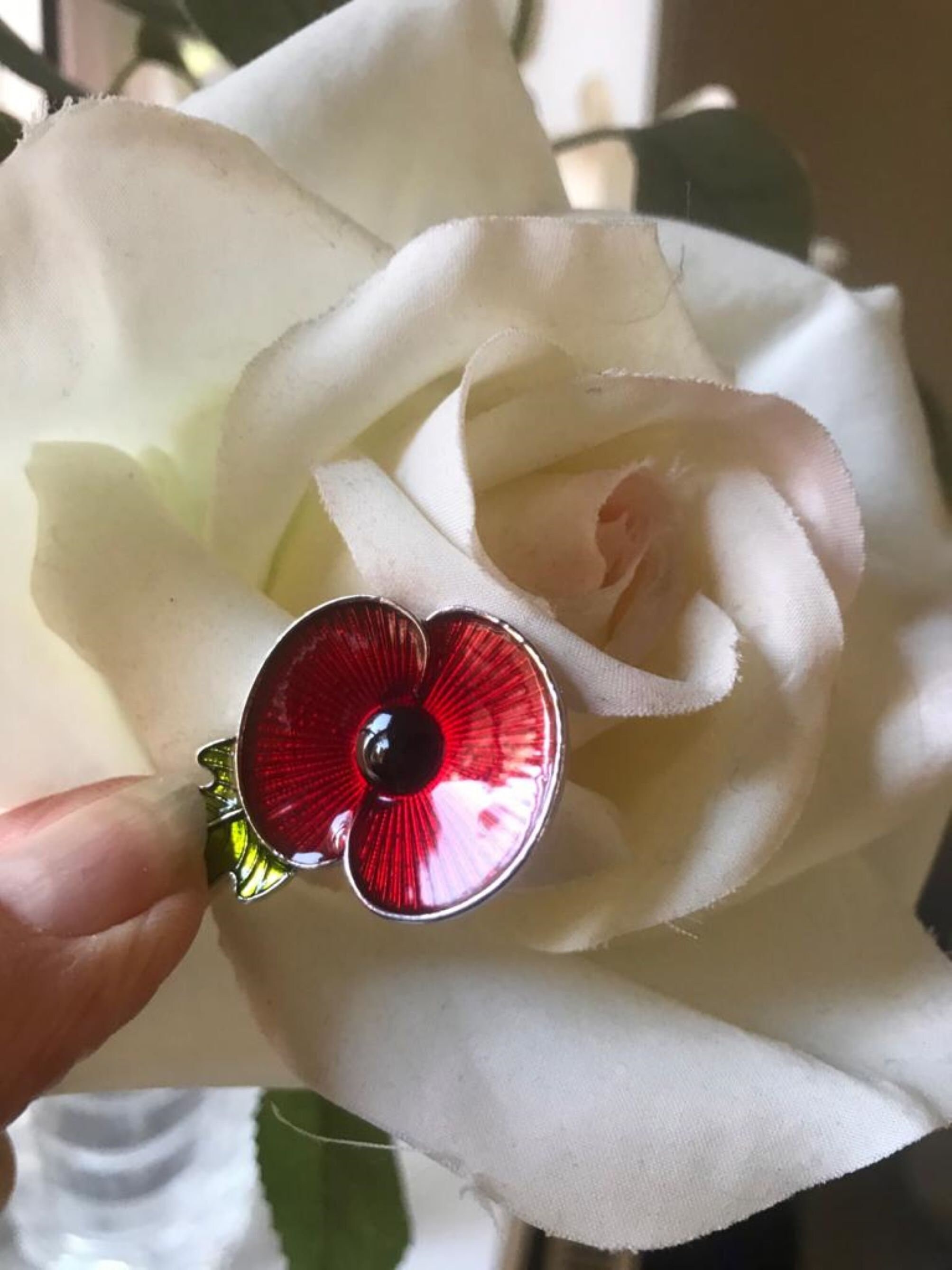 Poppy Brooch UK, Red Christmas Brooch, Pin For Her