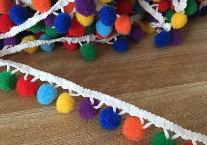 Pom Pom Trim Pom Pom Garland Curtain Trim Cushion Trim Pom Etsy