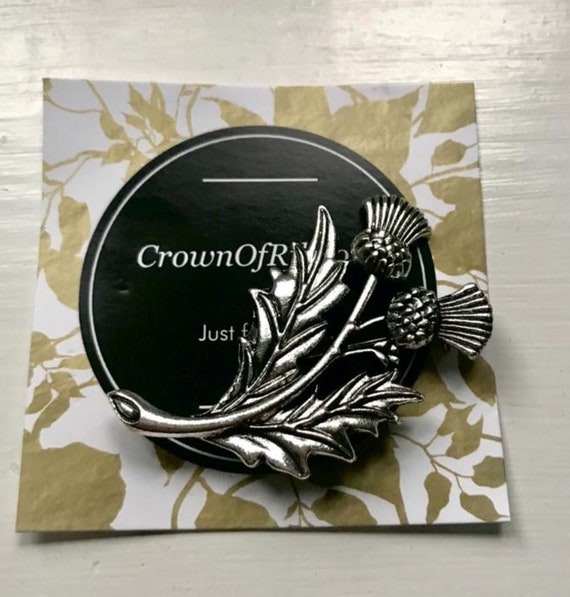 Scottish Thistle Brooch, National Flower of Scotland, Burns Night, Gift Wrapped