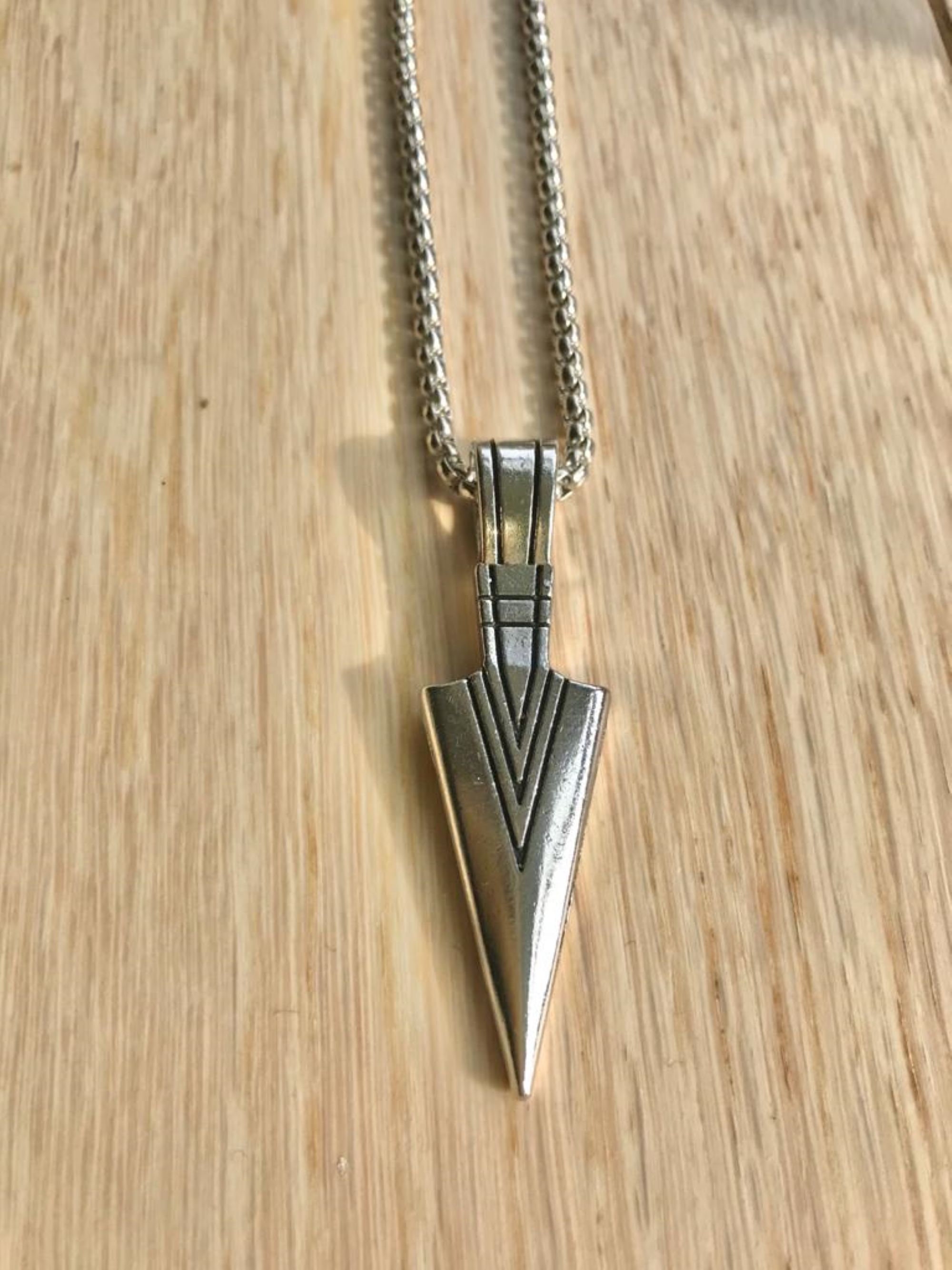 Mens Stainless Steel Arrow Necklace Arrowhead Pendant and Etsy