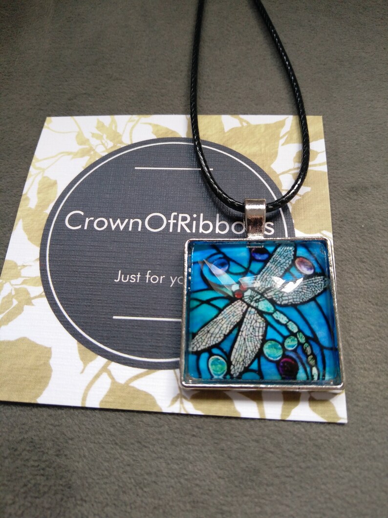 Stained Glass Jewellery Dragonfly Necklace Dragonfly Gift Etsy UK