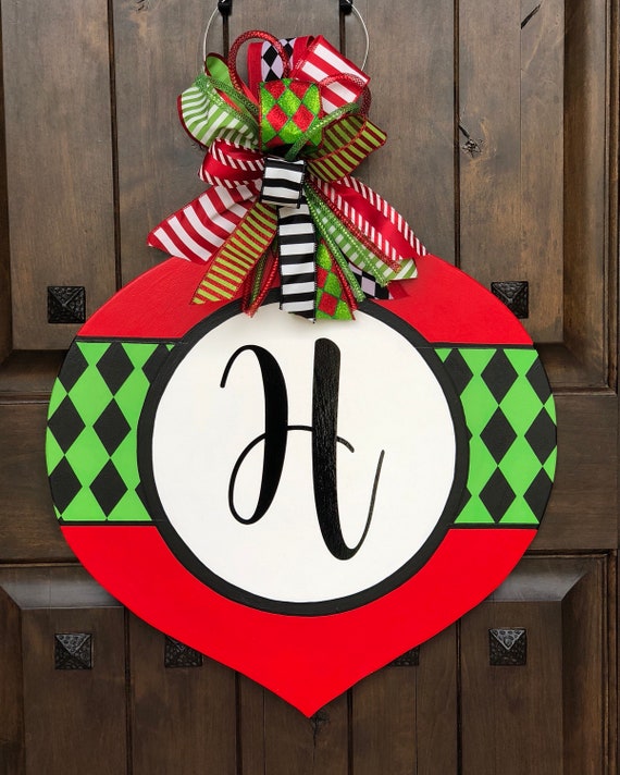 FREE SHIPPING Christmas Door Hanger Christmas Ornament | Etsy