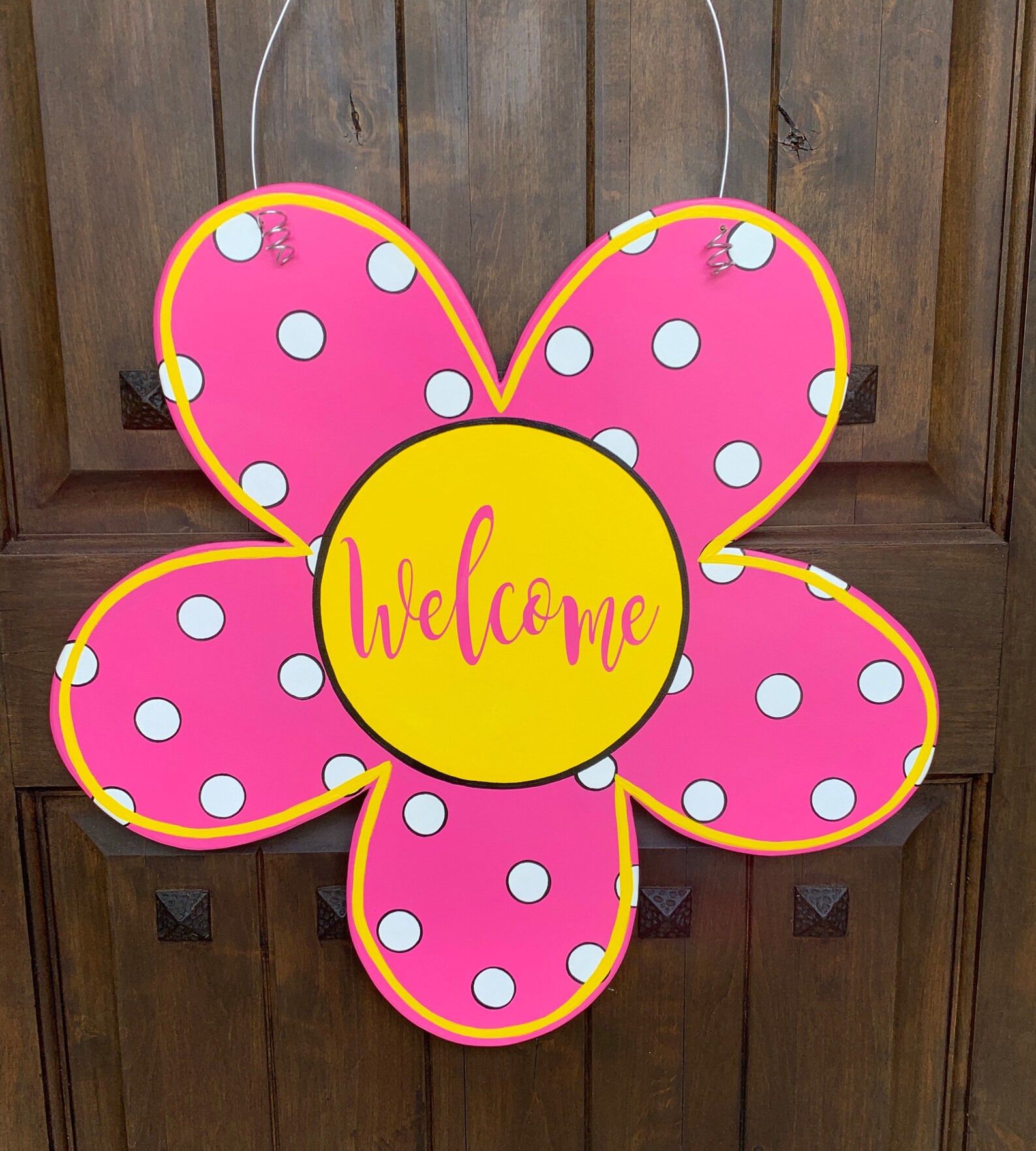 Flower Door Hanger summer door hanger summer wreath spring Etsy