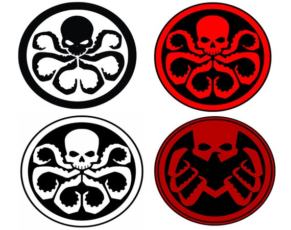 Download Hydra Red logo SVG PDF Png Eps DXfMarvel Shirts Wall | Etsy
