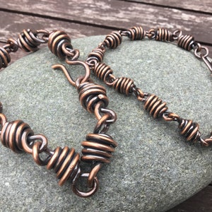couples copper bracelets chunky solid copper bracelet Seventh anniversary matching jewellery couples gift U.K. unique  his and hers bracelet
